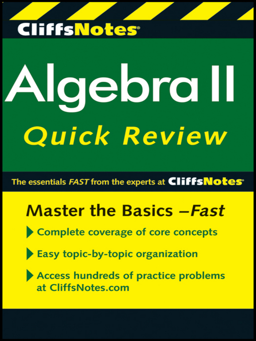 Title details for CliffsNotes Algebra II QuickReview by Edward Kohn - Available
